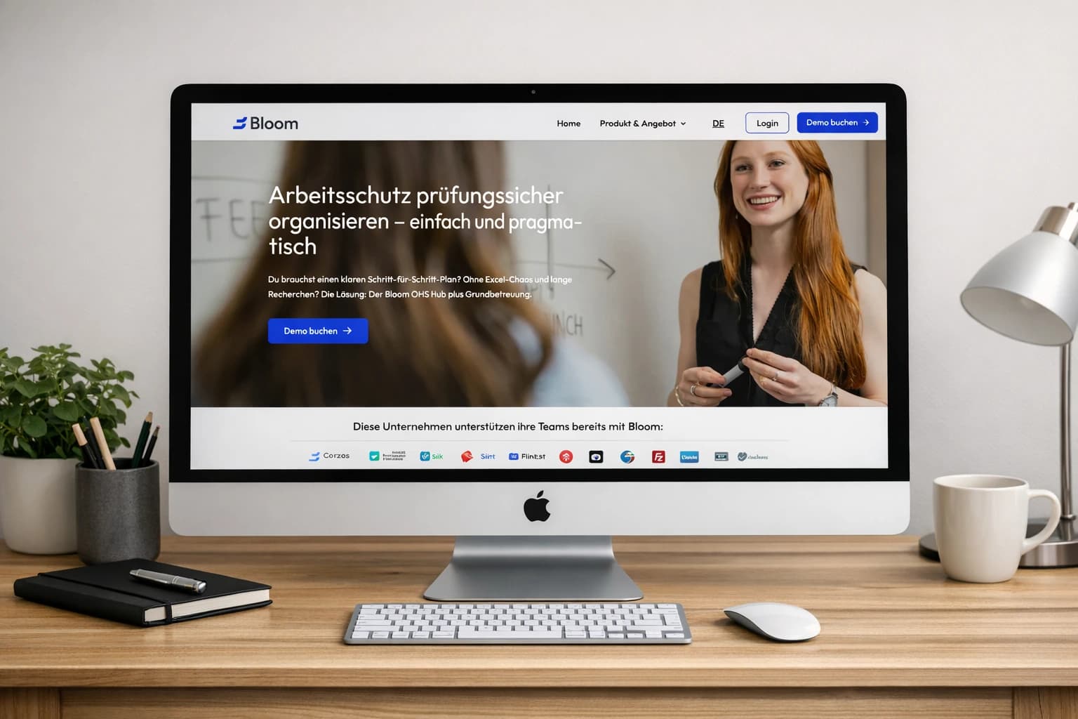 Projektvorschau der Bloom Health-Software-Website