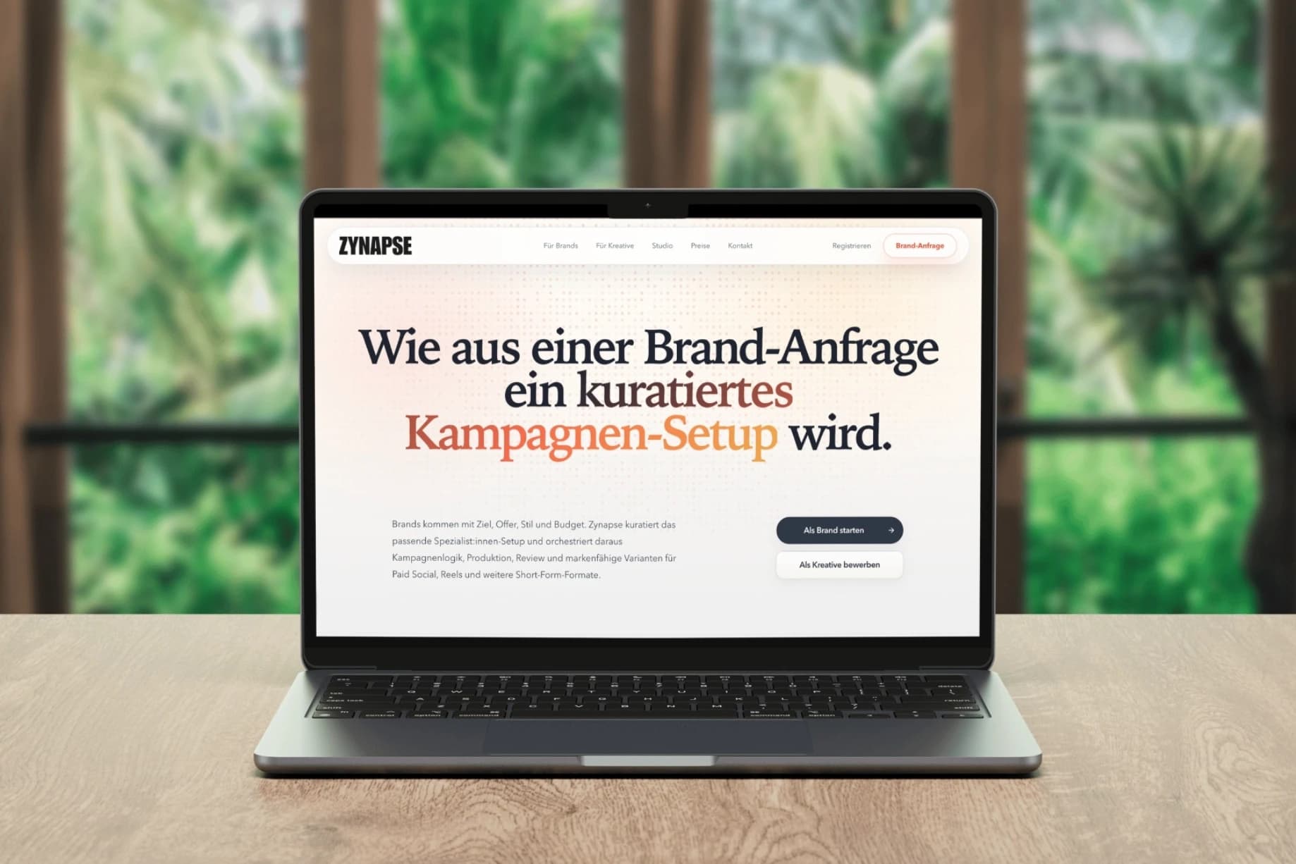 Projektvorschau der Zynapse Kampagnenplattform