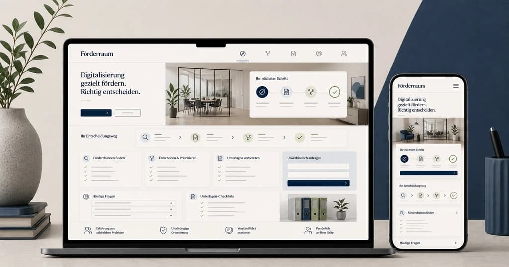 Projektvorschau der Förderraum Digitalisierungswebsite
