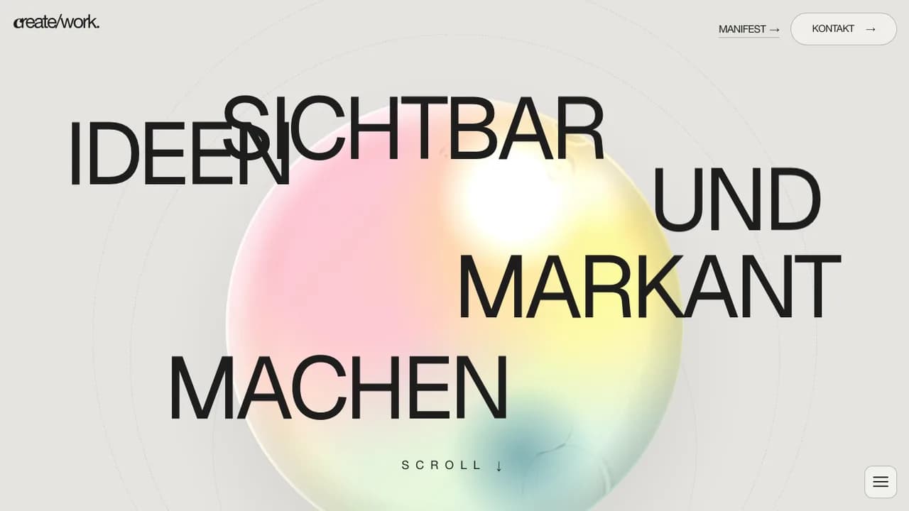 16:9 Desktop-Screenshot des Creative Templates